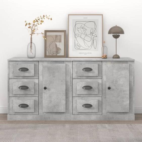 vidaXL Buffets 2 pcs gris béton bois dingénierie 3185227
