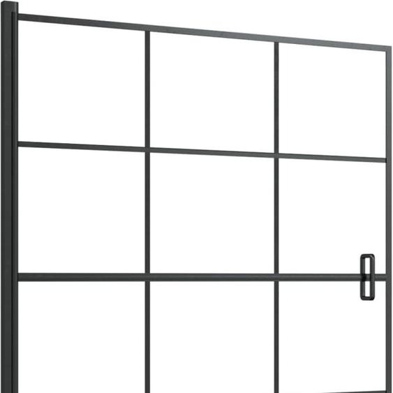 vidaXL Cabine de douche ESG 116x140 cm noir