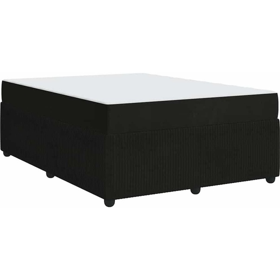 vidaXL Cadre de lit avec matelas avec matelas noir 160 x 200 cm velours
