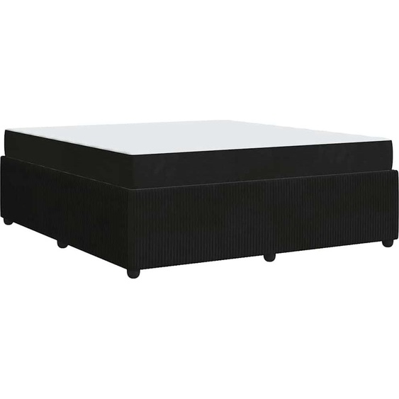 vidaXL Cadre de lit avec matelas avec matelas noir 180 x 200 cm velours