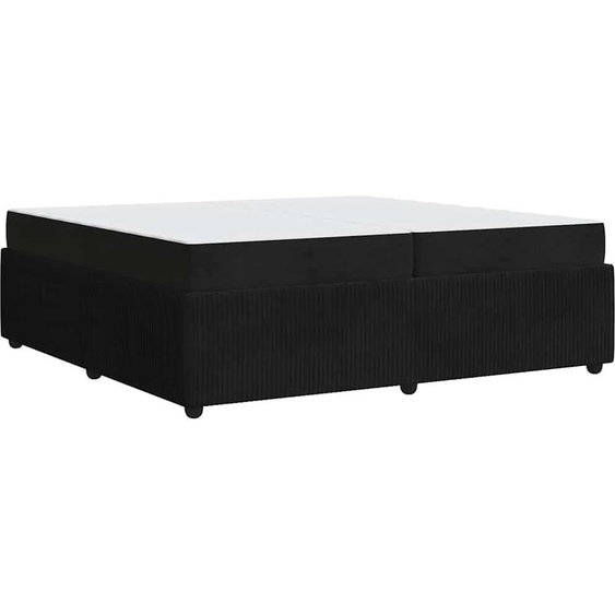vidaXL Cadre de lit avec matelas avec matelas noir 200 x 200 cm velours