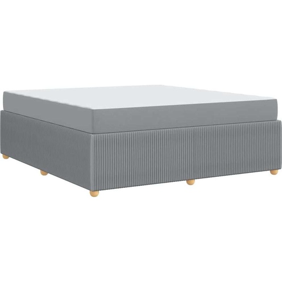 vidaXL Cadre de lit avec matelas gris clair 180 x 200 cm Tissu