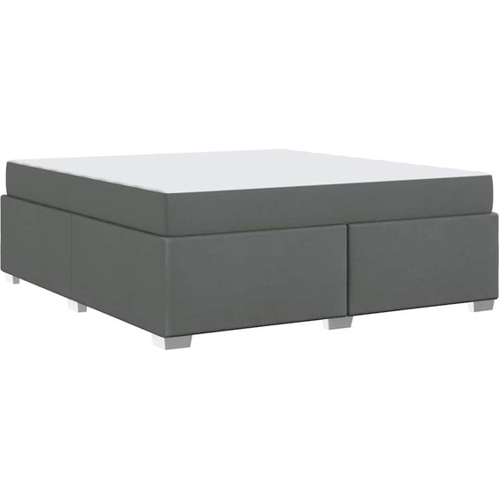 vidaXL Cadre de lit avec matelas gris foncé 180 x 200 cm Tissu
