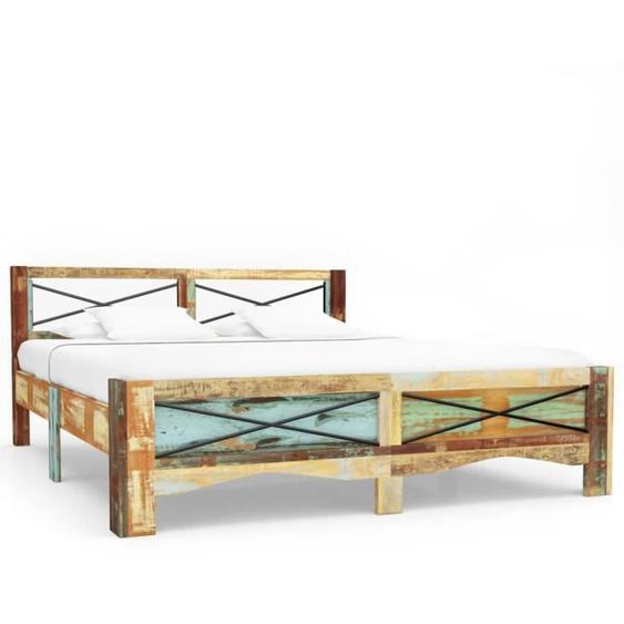 vidaXL Cadre de lit Bois de récupération massif 180 x 200 cm