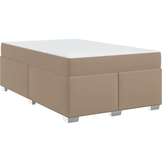 vidaXL Cadre de lit avec matelas Cappuccino 120 x 190 cm Tissu