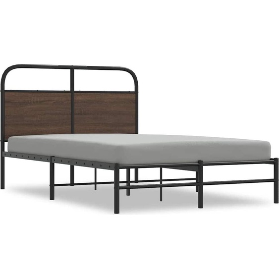 vidaXL Cadre de lit sans matelas 120x190 cm brun imitation chêne