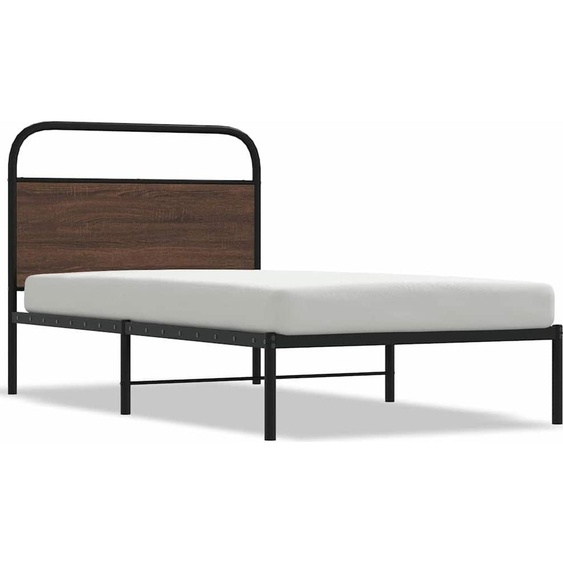 vidaXL Cadre de lit sans matelas 90x190 cm brun imitation chêne