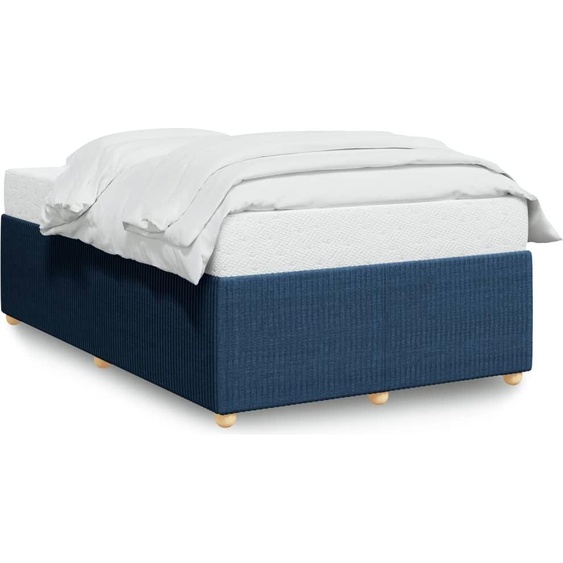vidaXL Cadre de lit sans matelas bleu 120x200 cm Tissu