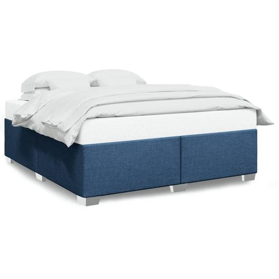 vidaXL Cadre de lit sans matelas bleu 180x200 cm Tissu