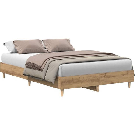 vidaXL Cadre de lit sans matelas Chêne Artisan 140x190cm Bois composite
