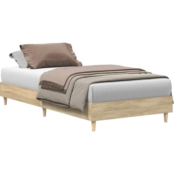 vidaXL Cadre de lit sans matelas Chêne Sonoma 90x200 cm Bois composite
