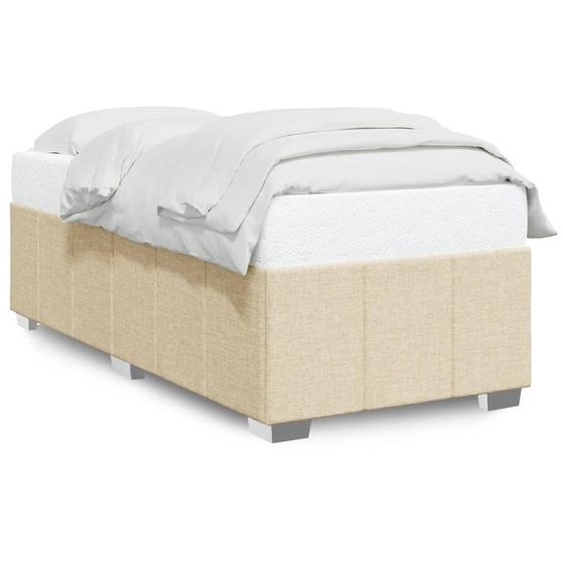 vidaXL Cadre de lit sans matelas Crème 80x200 cm Tissu