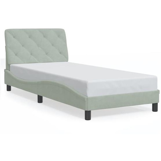 vidaXL Cadre de lit sans matelas gris clair 80x200 cm velours
