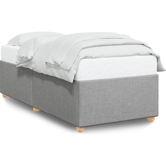 vidaXL Cadre de lit sans matelas gris clair 90x190 cm Tissu