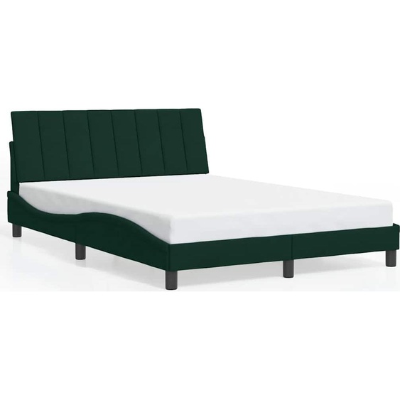 vidaXL Cadre de lit sans matelas Hanko vert foncé 140x190 cm velours