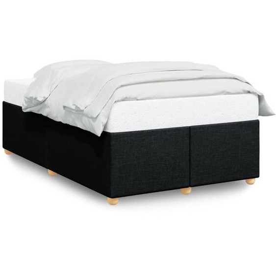 vidaXL Cadre de lit sans matelas noir 120x190 cm Tissu