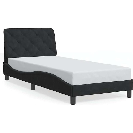 vidaXL Cadre de lit sans matelas noir 90x190 cm velours