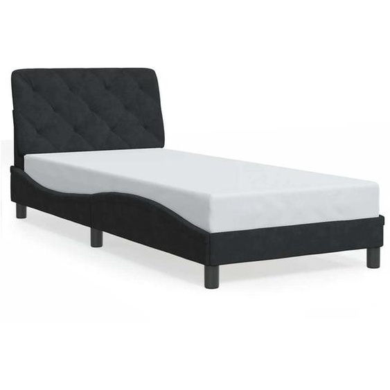 vidaXL Cadre de lit sans matelas noir 90x200 cm velours