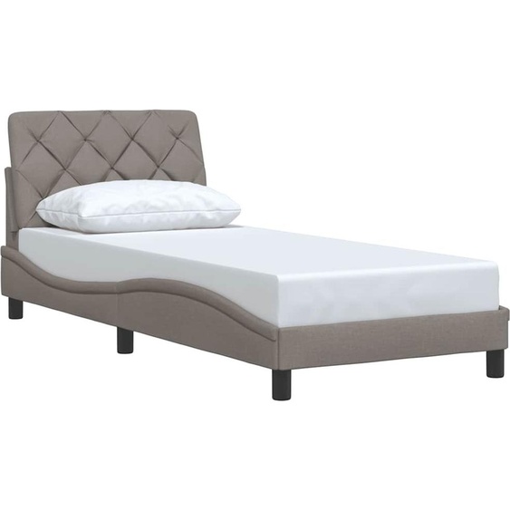 vidaXL Cadre de lit sans matelas Taupe 80x200 cm Tissu