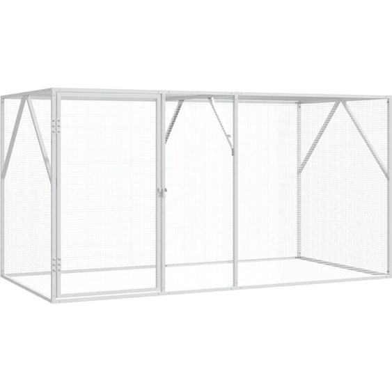 vidaXL Cage à oiseaux anthracite 208 x 102 x 108 cm Acier galvanisé