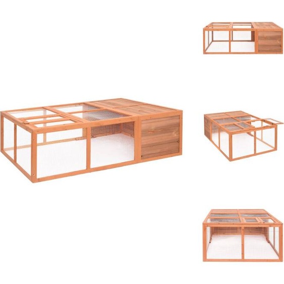 vidaXL Cage de jardin pour animaux 150x100x50 cm Sapin massif - Habitats & Enclos pour petits animaux