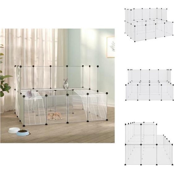 vidaXL Cage petits animaux Transparente 143x107x93 cm PP et acier - Habitats & Enclos pour petits animaux