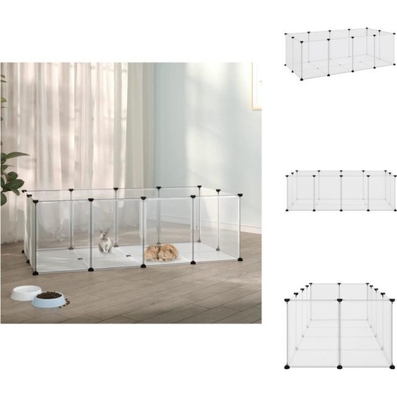 vidaXL Cage petits animaux Transparente 144x74x46,5 cm PP et acier - Habitats & Enclos pour petits animaux