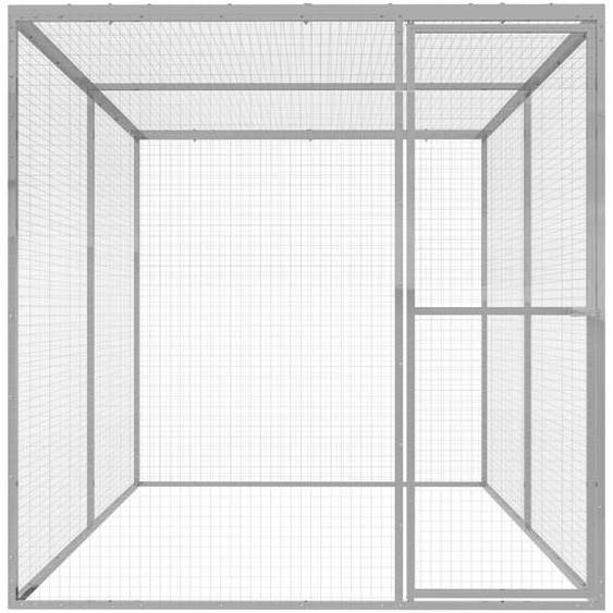 vidaXL Cage pour chats 3x1,5x1,5 m Acier galvanisé