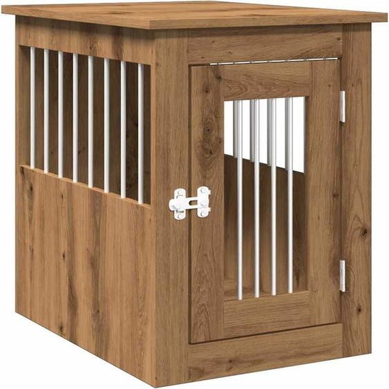 vidaXL Cage pour chien style meuble chêne Artisan 45x62x59 cm Bois composite