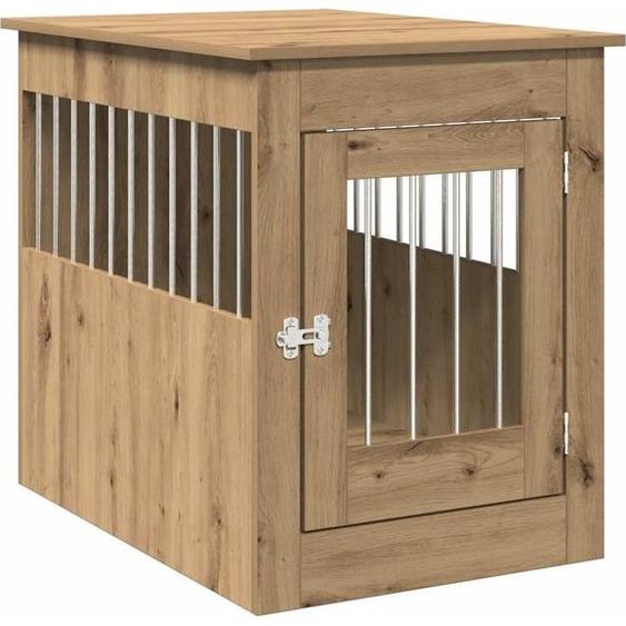vidaXL Cage pour chien style meuble chêne Artisan 55x80x68 cm Bois composite