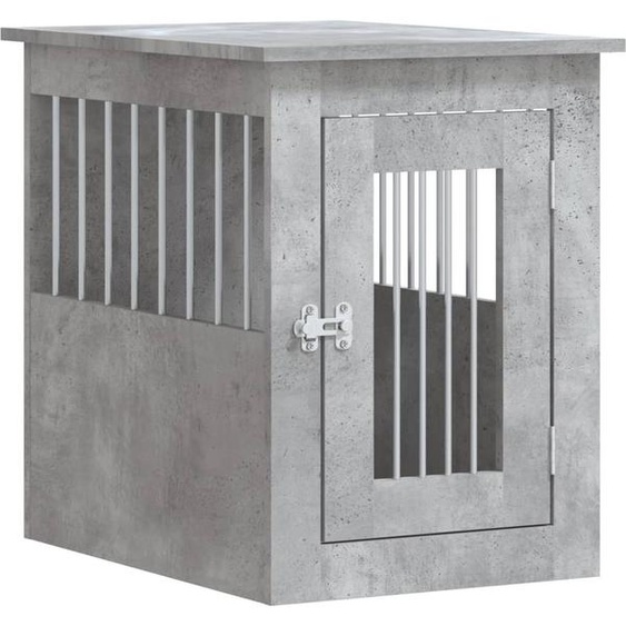 vidaXL Cage pour chien style meuble gris béton 45x62x59 cm Bois composite
