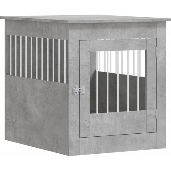 vidaXL Cage pour chien style meuble gris béton 64,5x80x71 cm Bois composite