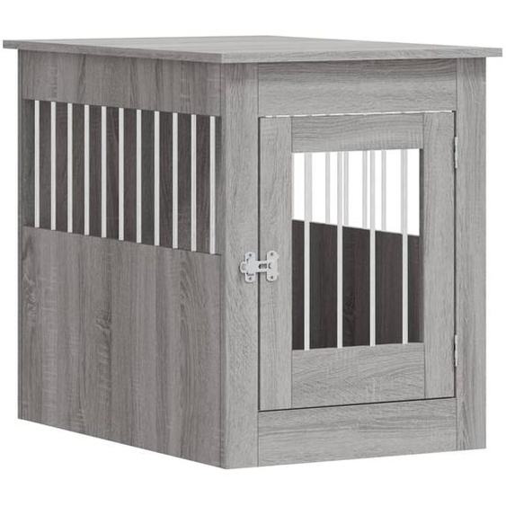 vidaXL Cage pour chien style meuble gris Sonoma 55x80x68 cm Bois composite
