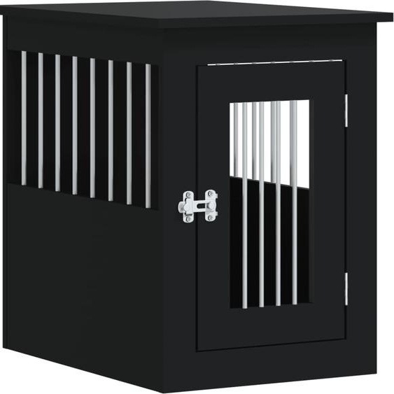 vidaXL Cage pour chien style meuble noir 45x62x59 cm Bois composite