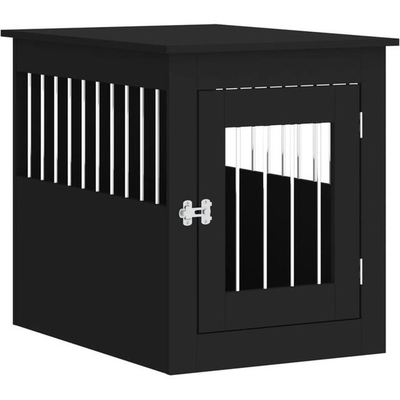 vidaXL Cage pour chien style meuble noir 55x75x65 cm Bois composite