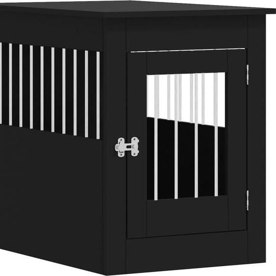 vidaXL Cage pour chien style meuble noir 55x80x68 cm Bois composite