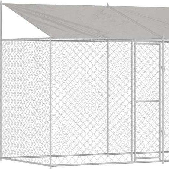 vidaXL Cage pour chiens 3 pcs Argent 600 x 200 x 258 cm Acier et PE