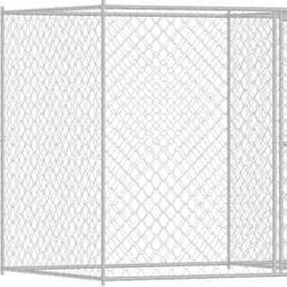 vidaXL Cage pour chiens Argent 800 x 200 x 200 cm Acier galvanisé