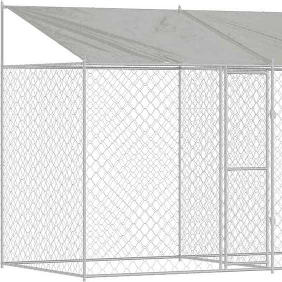 vidaXL Cage pour chiens Argent 600 x 200 x 256 cm Acier galvanisé