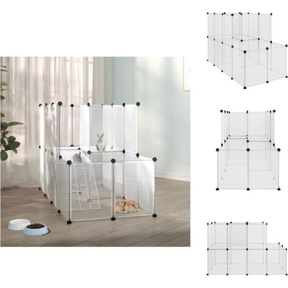 vidaXL Cage transparente pour petits animaux 142x74x93 cm PP et acier - Habitat & Enclos pour petits animaux