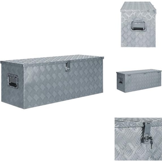 vidaXL Caisse en aluminium 110,5×38,5×40 cm argenté - Caisses à outils