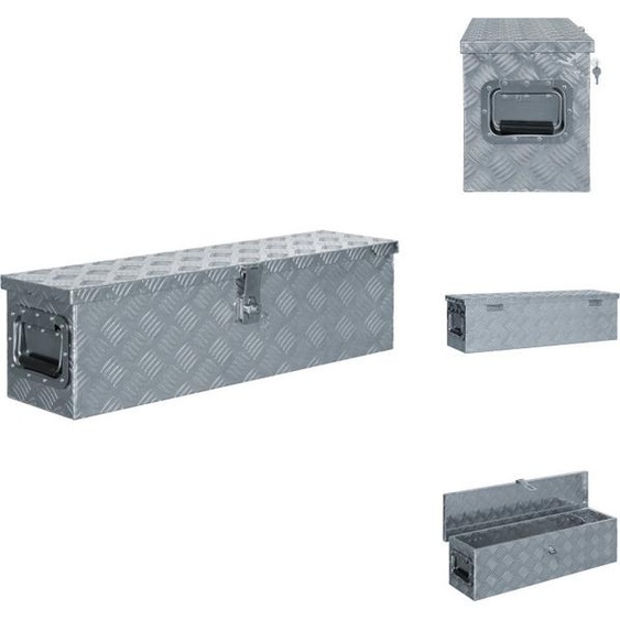 vidaXL Caisse en aluminium 80,5×22×22 cm argenté - Caisses à outils