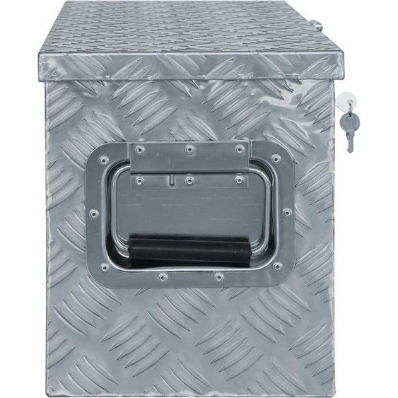 vidaXL Caisse en aluminium 80,5×22×22 cm argenté