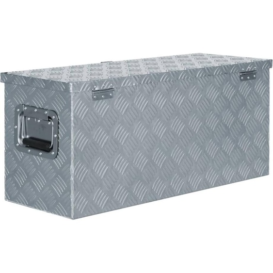 vidaXL Caisse en aluminium 80×30×35 cm argenté