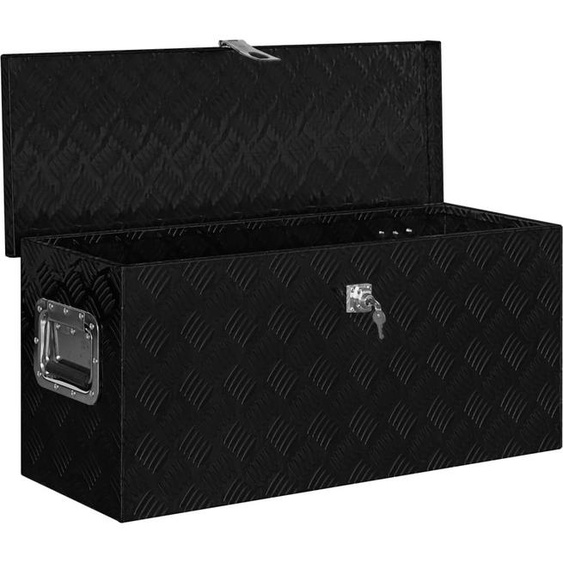 vidaXL Caisse en aluminium 80×30×35 cm noir