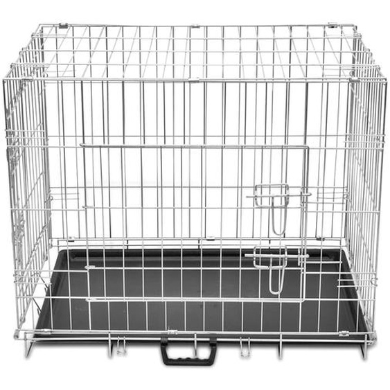 vidaXL Caisse pour chien pliable en métal M