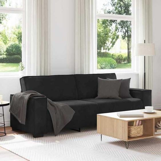 vidaXL Canapé à 3 places Noir 180 cm Velours canapé canapé trois places canapé 3 places en velours divan canapé en 4105035