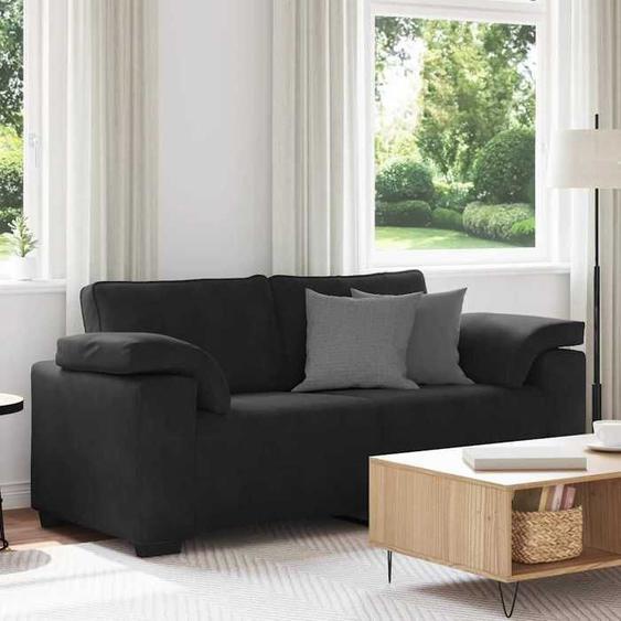 vidaXL Canapé causeuse noir 140 cm velours canapé deux places divan siège de salon canapé canapé rembourré canapé 2 4105272