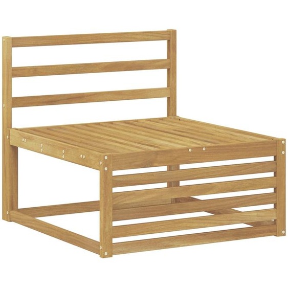 vidaXL Canapé dextérieur de taille moyenne en bois massif dacacia, blanc, 83 x 79 x 73 cm