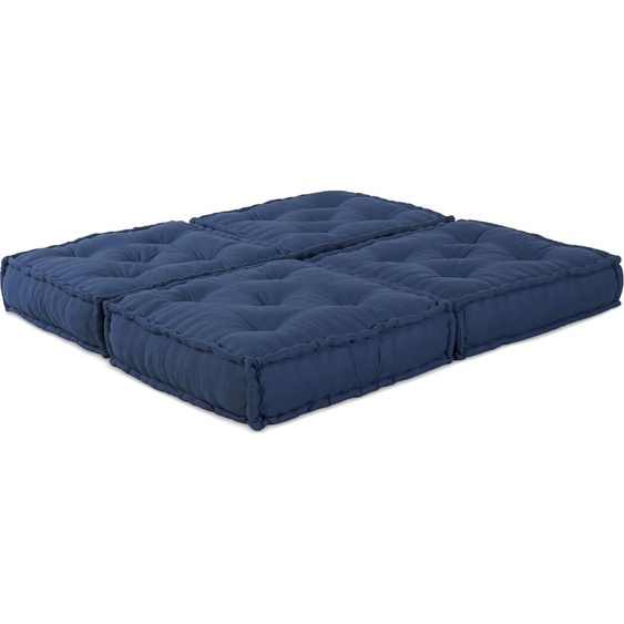 vidaXL Canapé modulaire 2 pièces Indigo 140 x 70 x 36 cm tissu